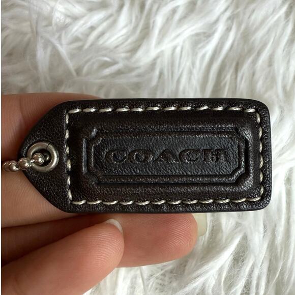 1.5" y2k COACH Vintage Fob Bag Charm Hang tag Hangtag - Picture 1 of 2